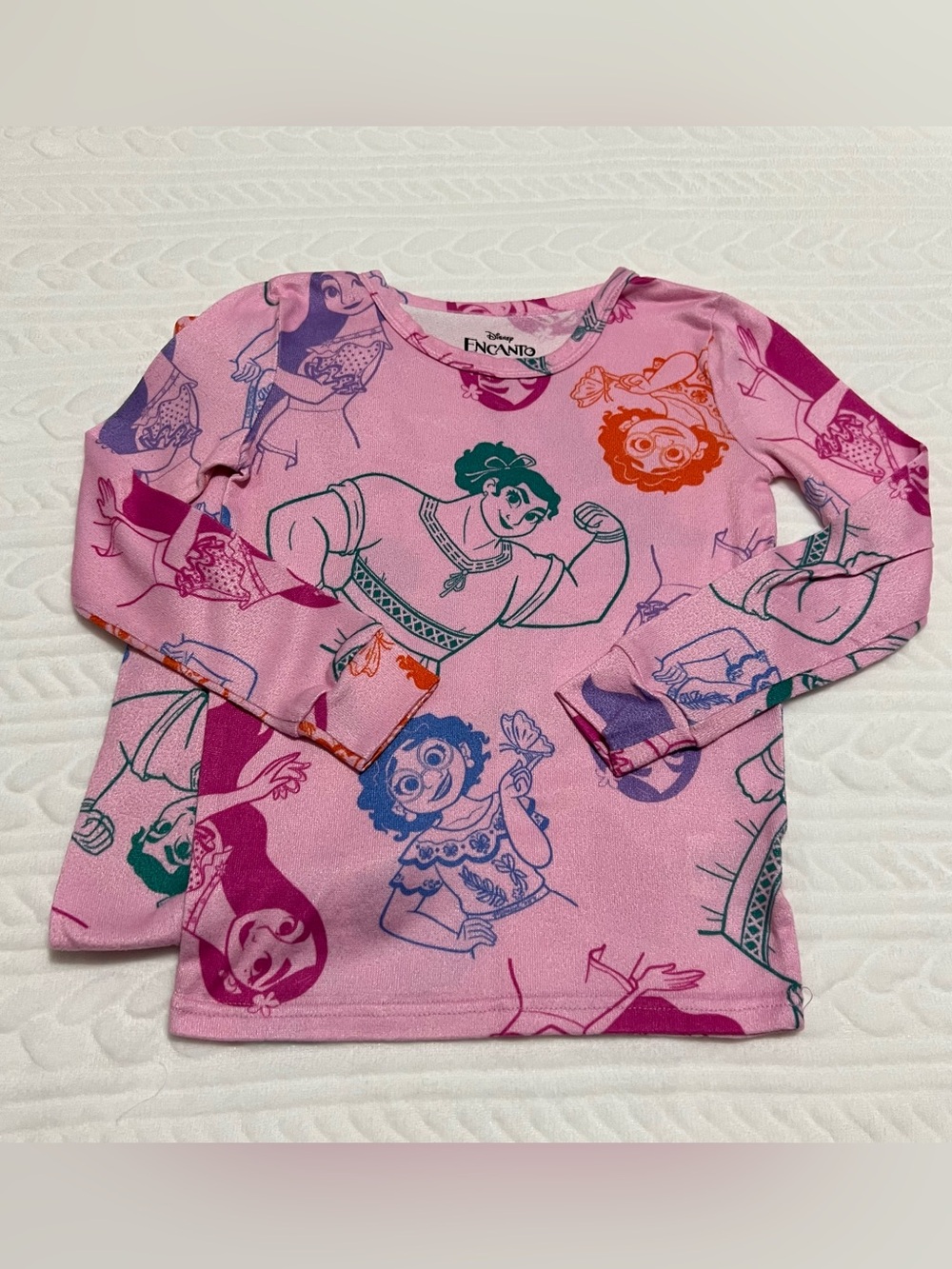 💗 Disney - Encantó Pink Girls' Character Long-Sleeve Pajama Set